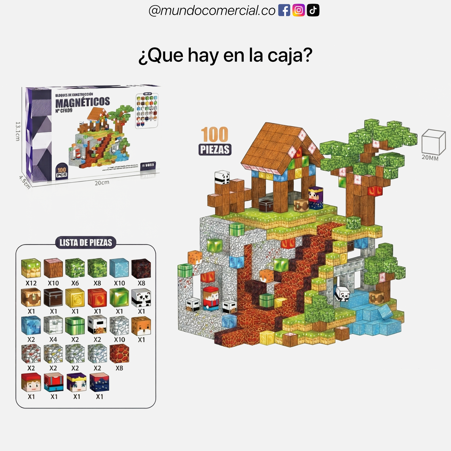 Cubos Magnéticos STEM 100 Piezas – Animales Educativos