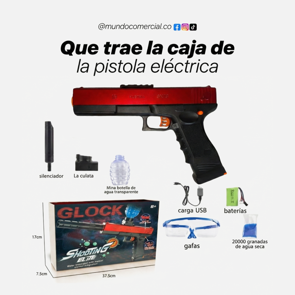Pistola Eléctrica de Hidrogel Infantil 8+ – Shooting Elite Kids