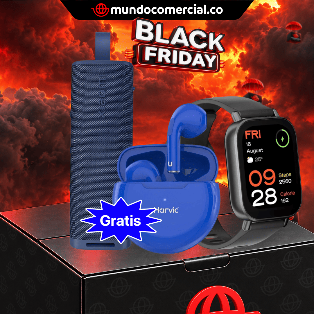 Combo Vibra - Xiaomi Sound Outdoor + Xiaomi Smart Watch 5 Active + Audífonos Gratis