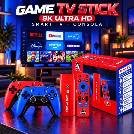 Consola Android Tv Box G1 – Game TV Stick con 2 Controles, +25.000 Juegos, Android 13 y Decodificación 8K