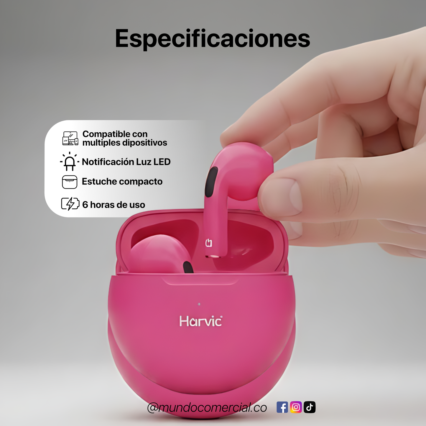 Audífonos Inalámbricos TWS Estilo Air - Harvic BT-543 II