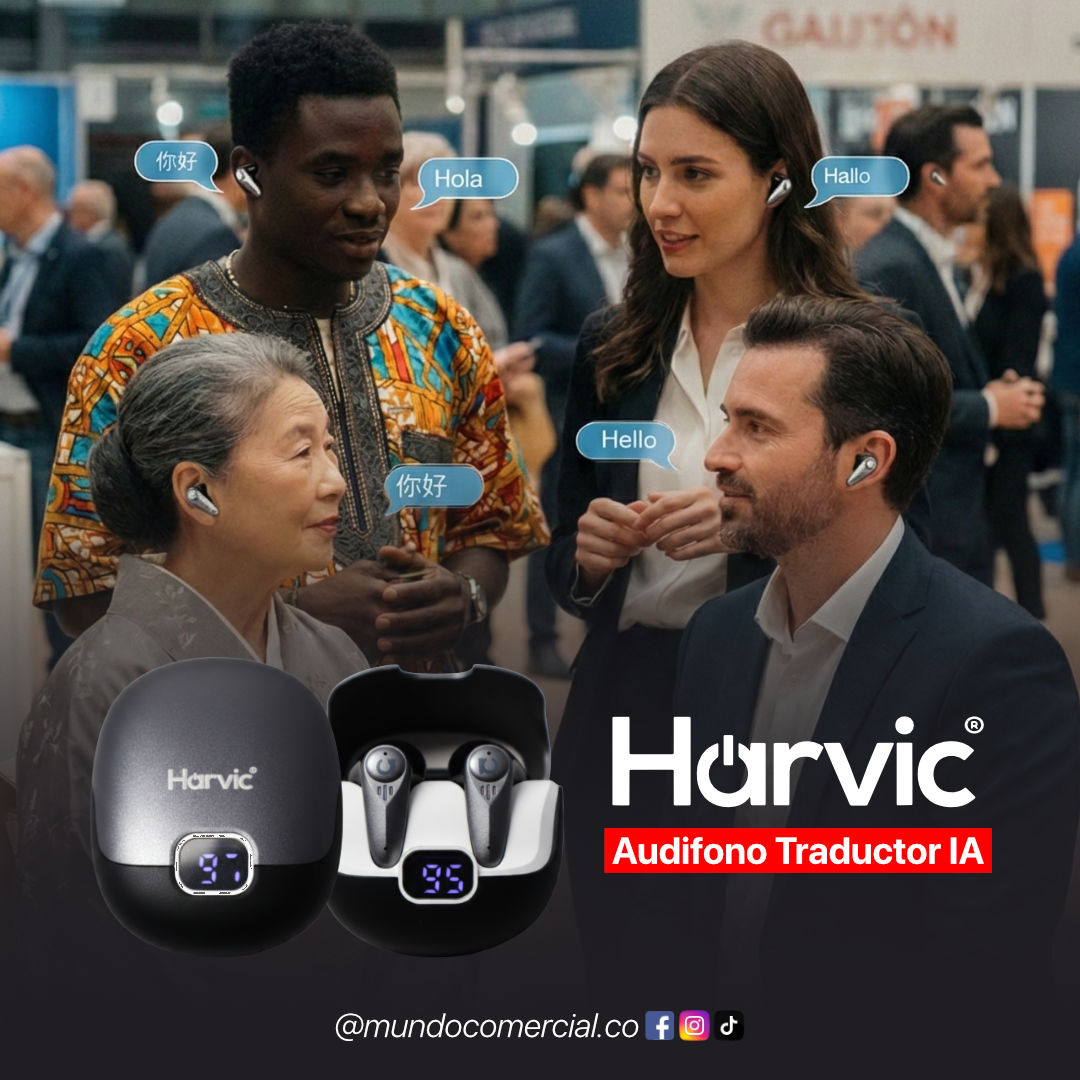 Audífonos con Traductor Inteligente en Tiempo Real - Harvic BT-1551