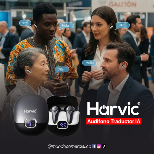Audífonos con Traductor Inteligente en Tiempo Real - Harvic BT-1551