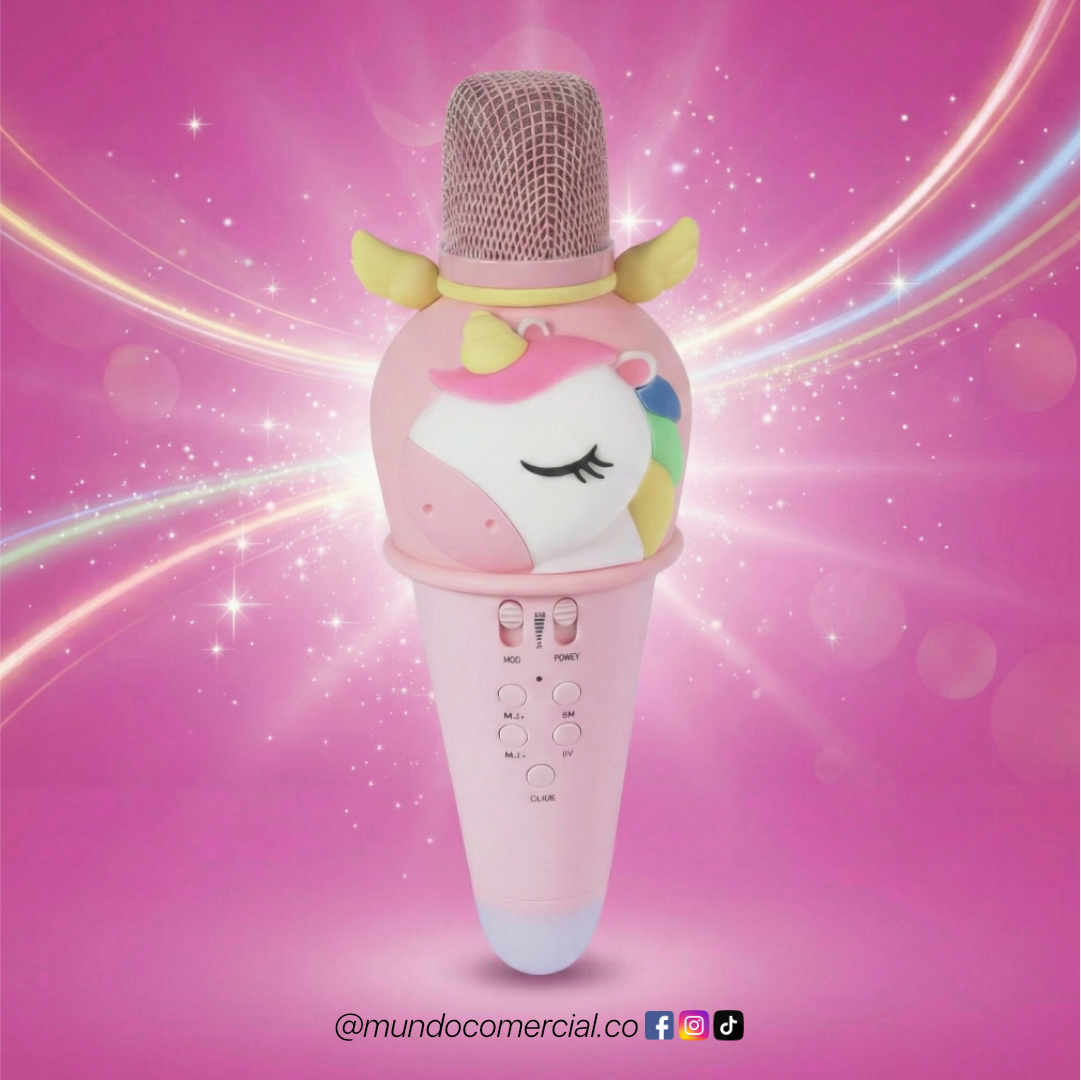 Micrófono Karaoke Inalámbrico LOVELY LED™ – El Show Empieza en Casa