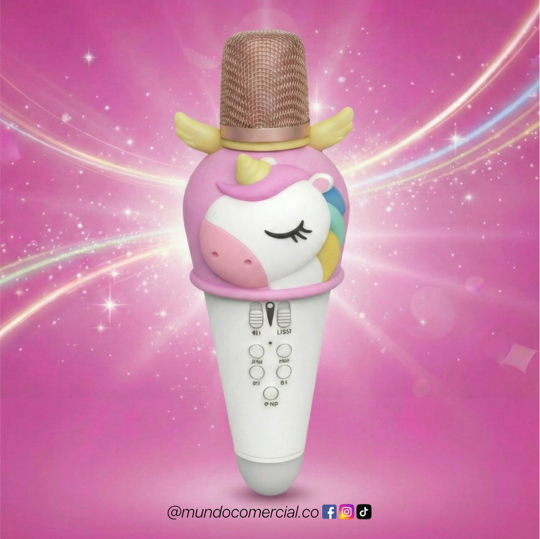 Micrófono Karaoke Inalámbrico LOVELY LED™ – El Show Empieza en Casa
