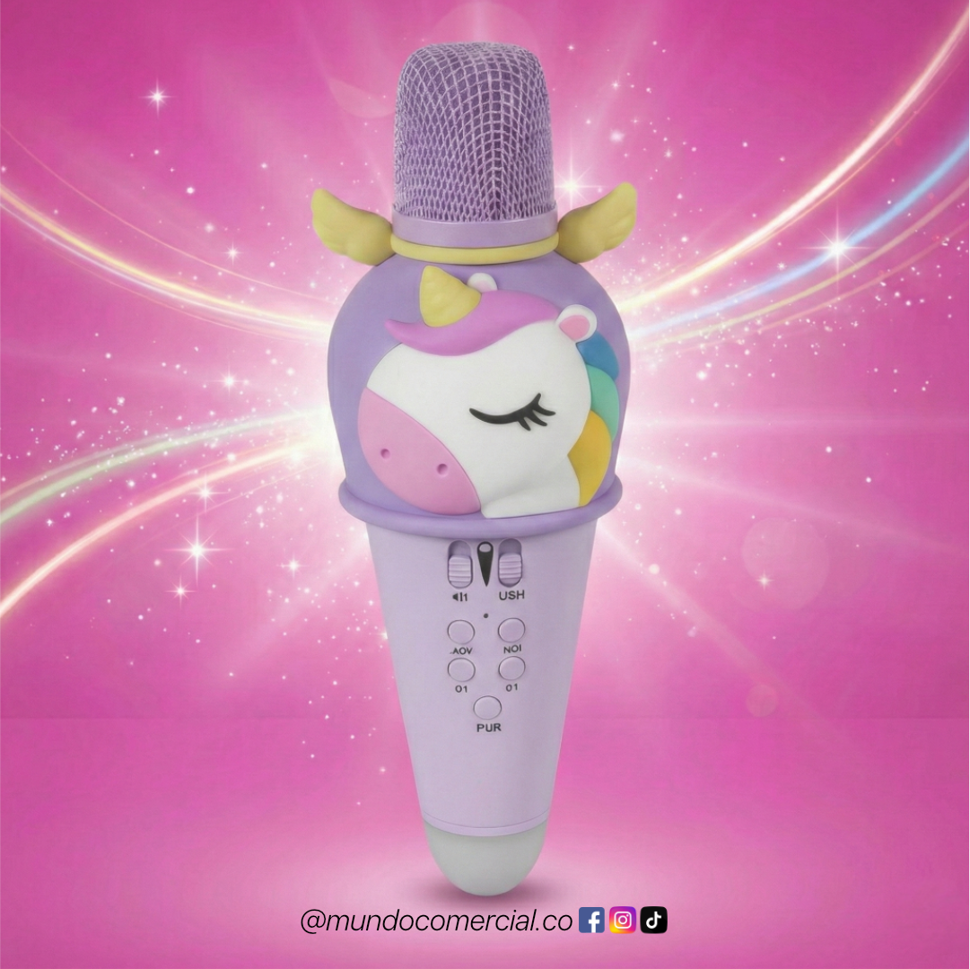 Micrófono Karaoke Inalámbrico LOVELY LED™ – El Show Empieza en Casa