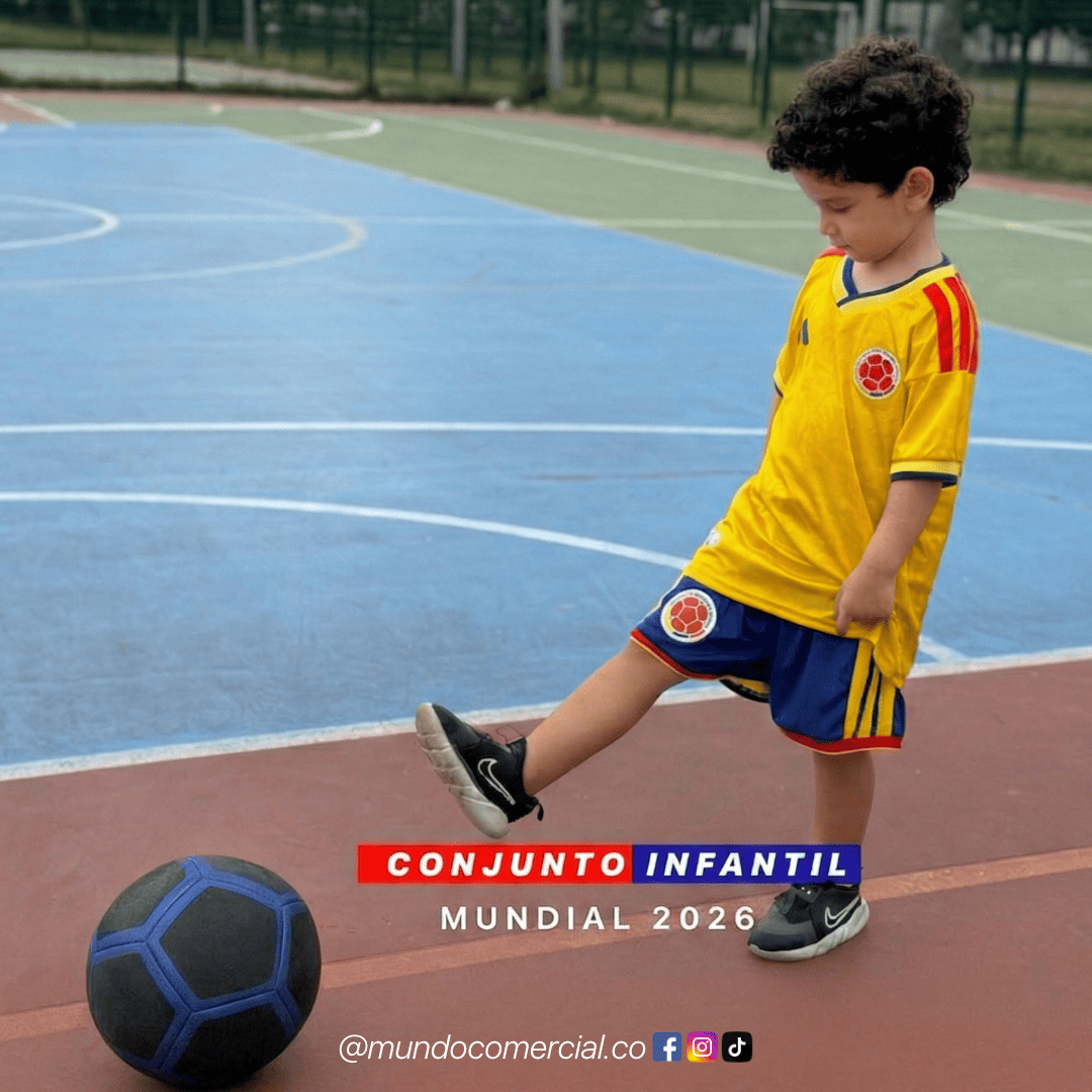 Conjunto Infantil Colombia Mundial 2026 – Kit Completo de Campeón