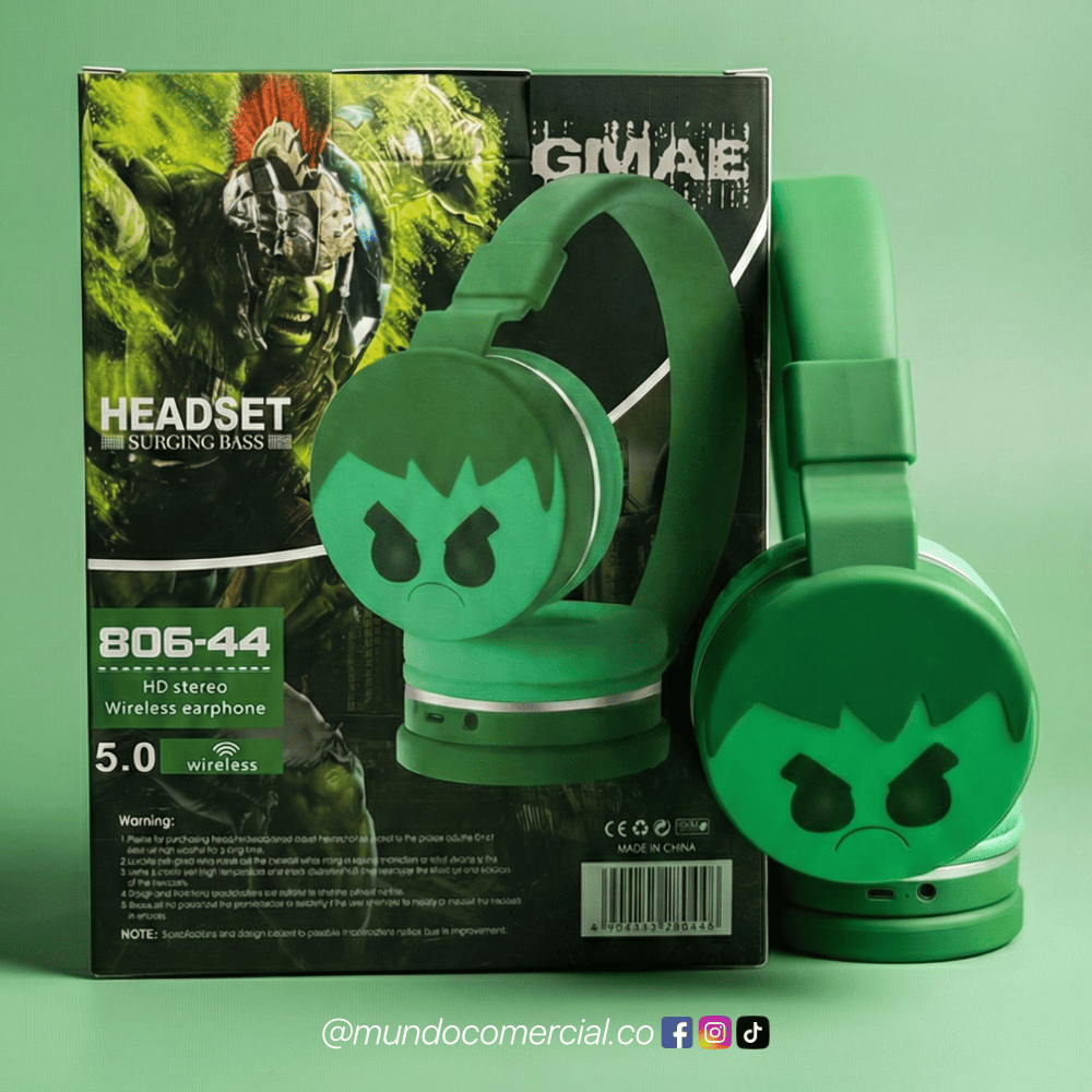 Audífonos Superheroe Bluetooth 3 en 1 Power Sound