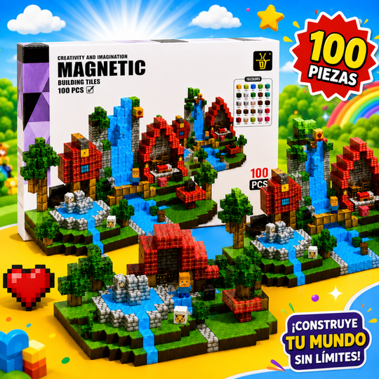 Cubos Magnéticos STEM 100 Piezas Minecraft