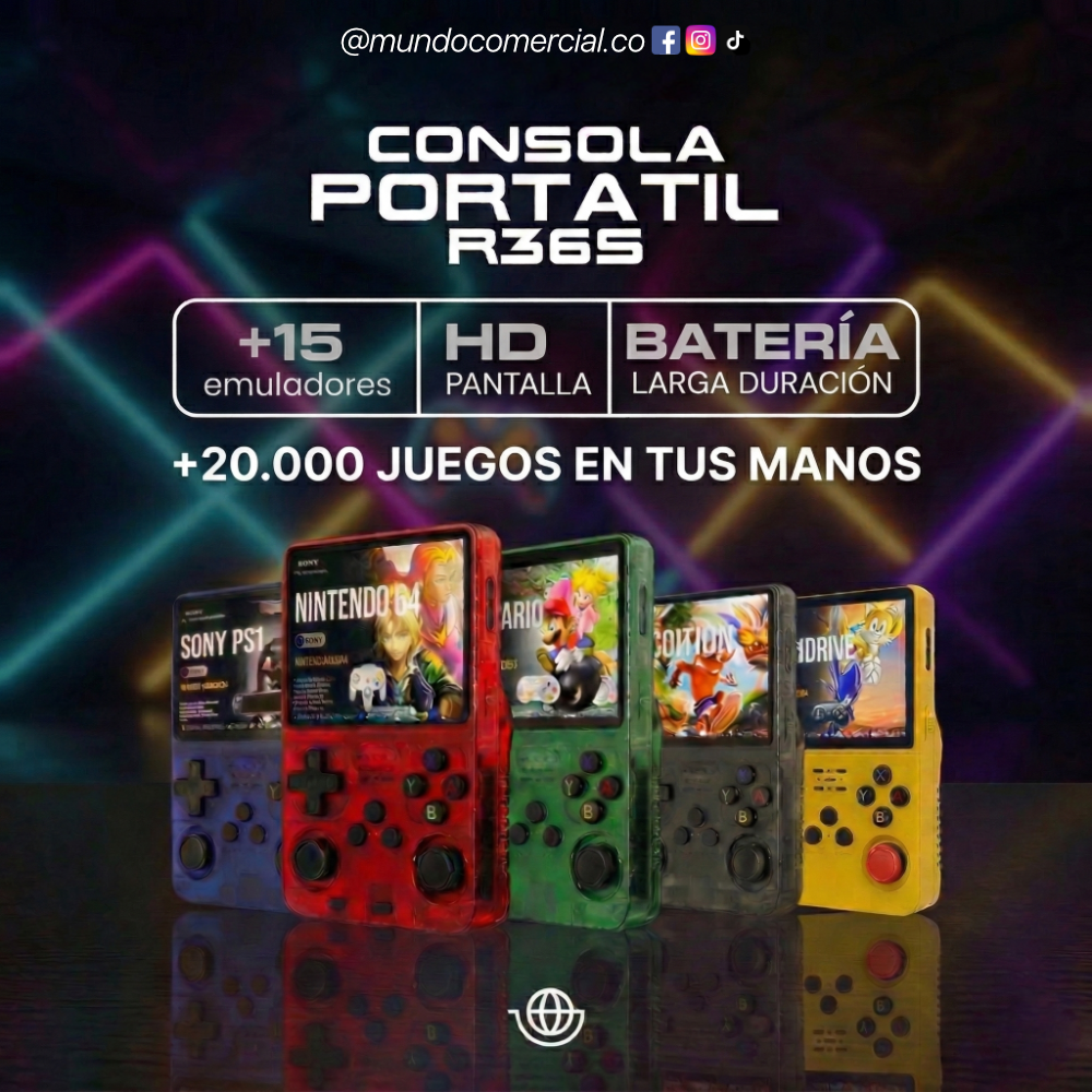 Consola de videojuegos portátil R36S, +20.000 Juegos en tu Bolsillo