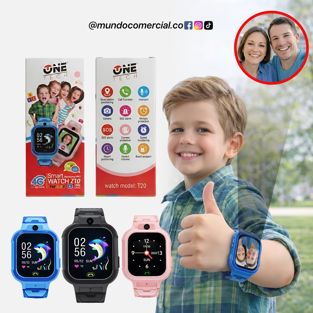Smartwatch Infantil Z10 One Tech 4G con GPS, Videollamada y Botón SOS