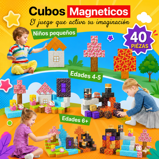 Cubos Magnéticos STEM 100 Piezas Minecraft
