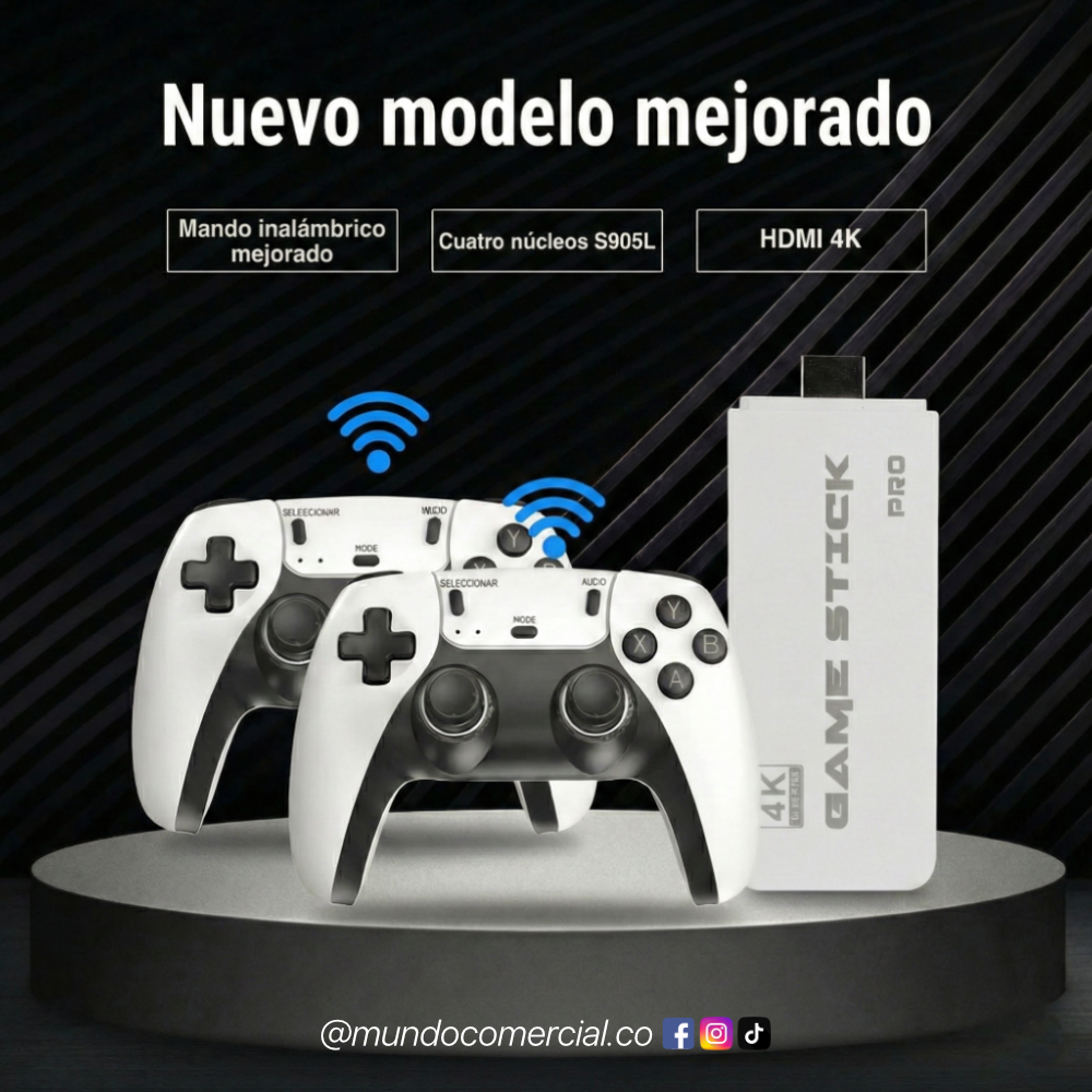 Consola Game Stick Pro 4K™ – Convierte tu TV en una Consola Retro con 20.000+ Juegos