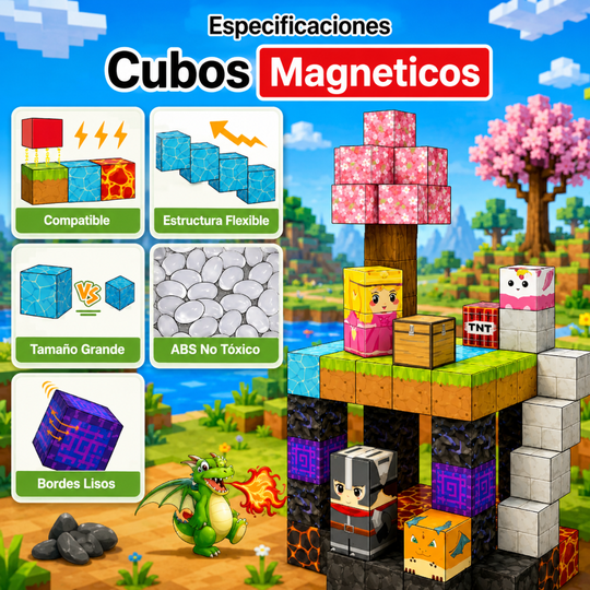 Cubos Magnéticos STEM 100 Piezas Minecraft