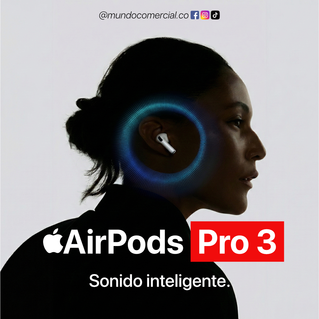 AirPods Pro 3 – Cancelación de Ruido y Sonido Espacial Pro