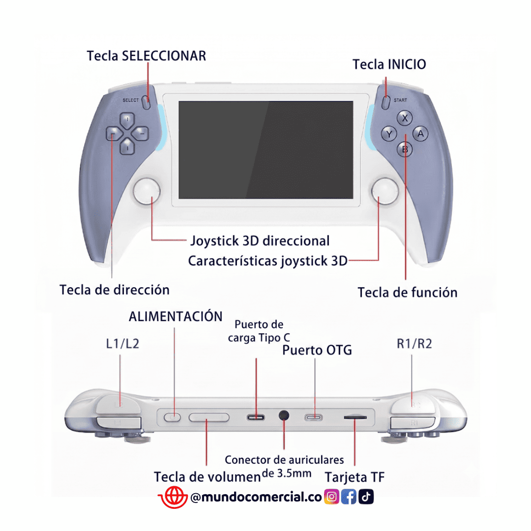 Consola Retro Portátil Project X Pro con 20.000 Juegos | PS1, Nintendo 64, PSP, Super Nintendo