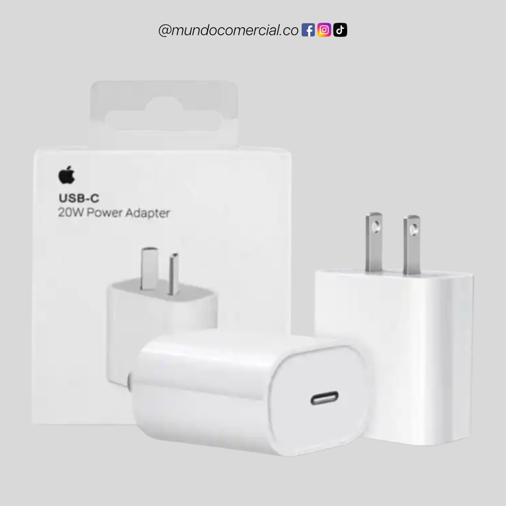 Adaptador USB-C 20W para iPhone Original | Carga Rápida Power Delivery