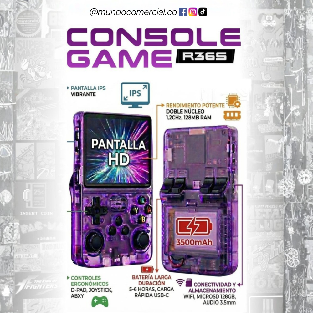 R36S Retro Game Pro™ – +10.000 Juegos en tu Bolsillo