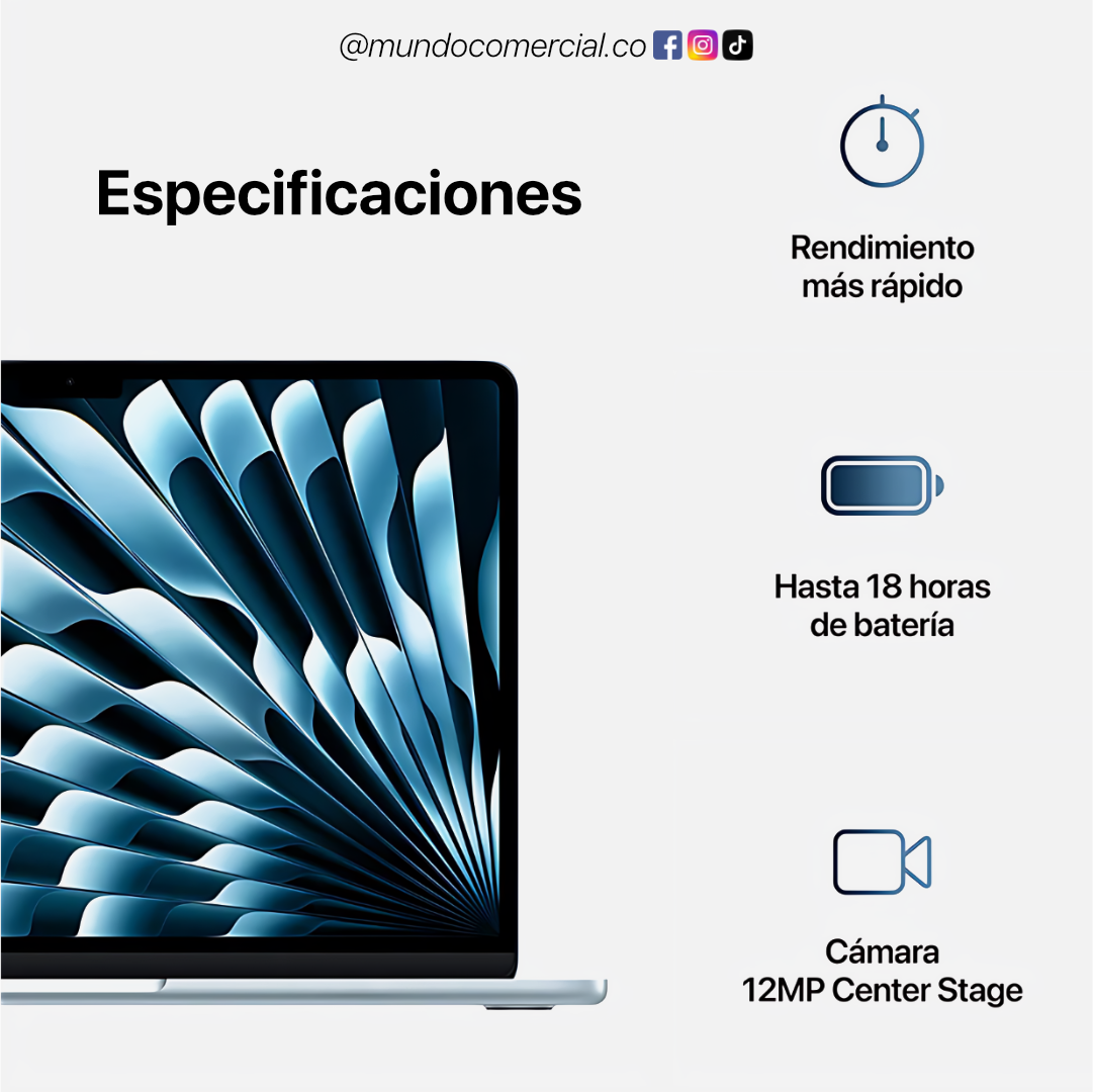MacBook Air 13.6” M4 (16GB / 256GB) – Potencia Profesional, Diseño Ultraligero