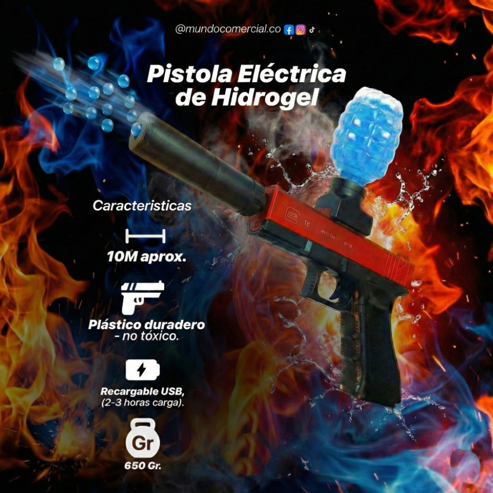 Pistola Eléctrica de Hidrogel Infantil 8+ – Shooting Elite Kids