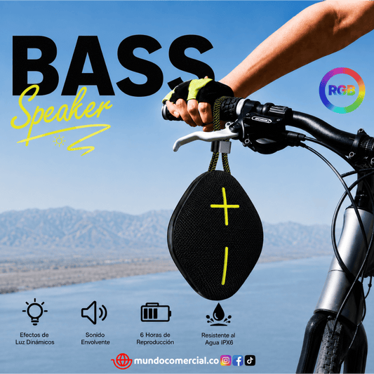 Parlante Bluetooth Bass Speaker B5-A6 RGB Impermeable IPX6 | Sonido HiFi TWS