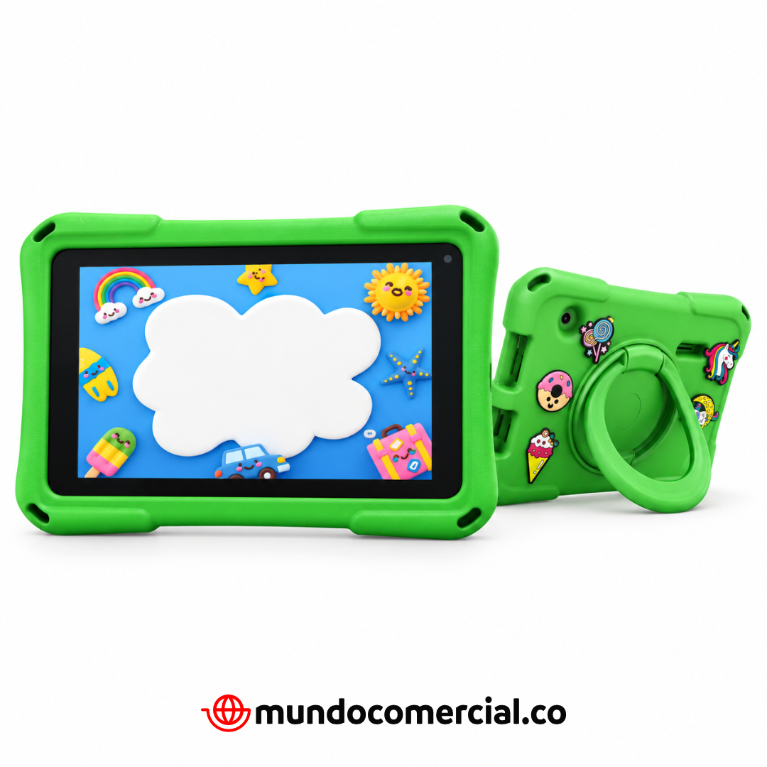 Krono Kids Play – Tablet para Niños 7" con Funda Antigolpes, Android 16, 8GB RAM y 64GB