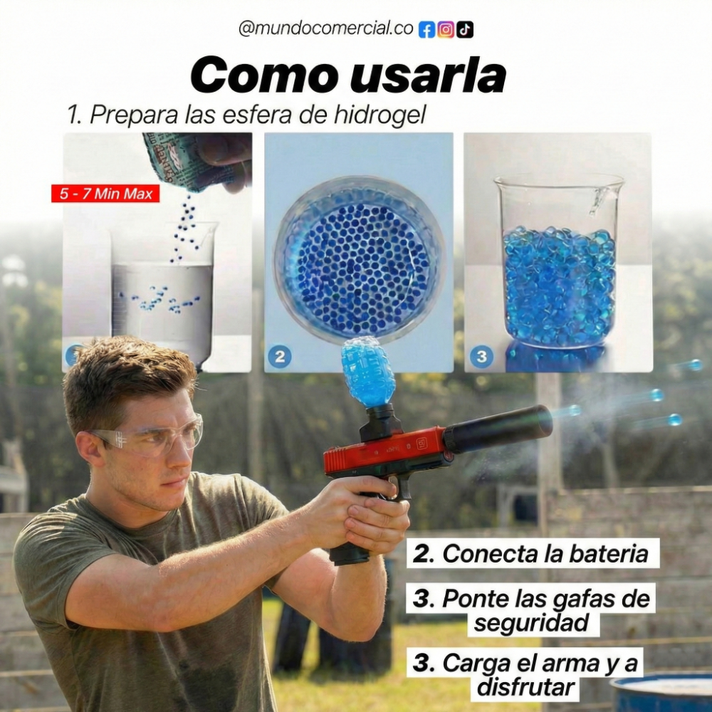 Pistola Eléctrica de Hidrogel Infantil 8+ – Shooting Elite Kids