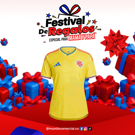 Camiseta Mujer Oficial Colombia Mundial 2026 – Tipo Jugador