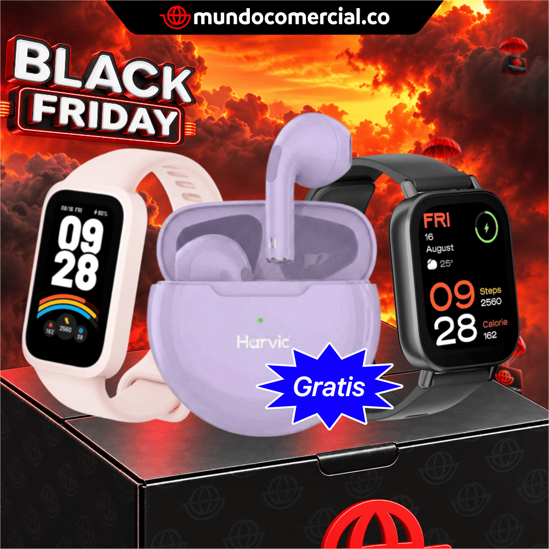 Combo Power Duo - Xiaomi Smart Watch 5 Active + Xioami Smart Band 9 Active + Audífonos Gratis