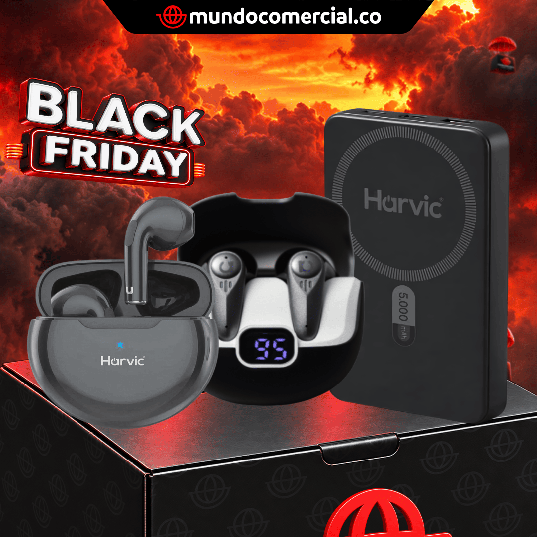 Combo Viajero - Harvic Power Bank  + Audífonos Traductores Harvic + Audífonos GRATIS