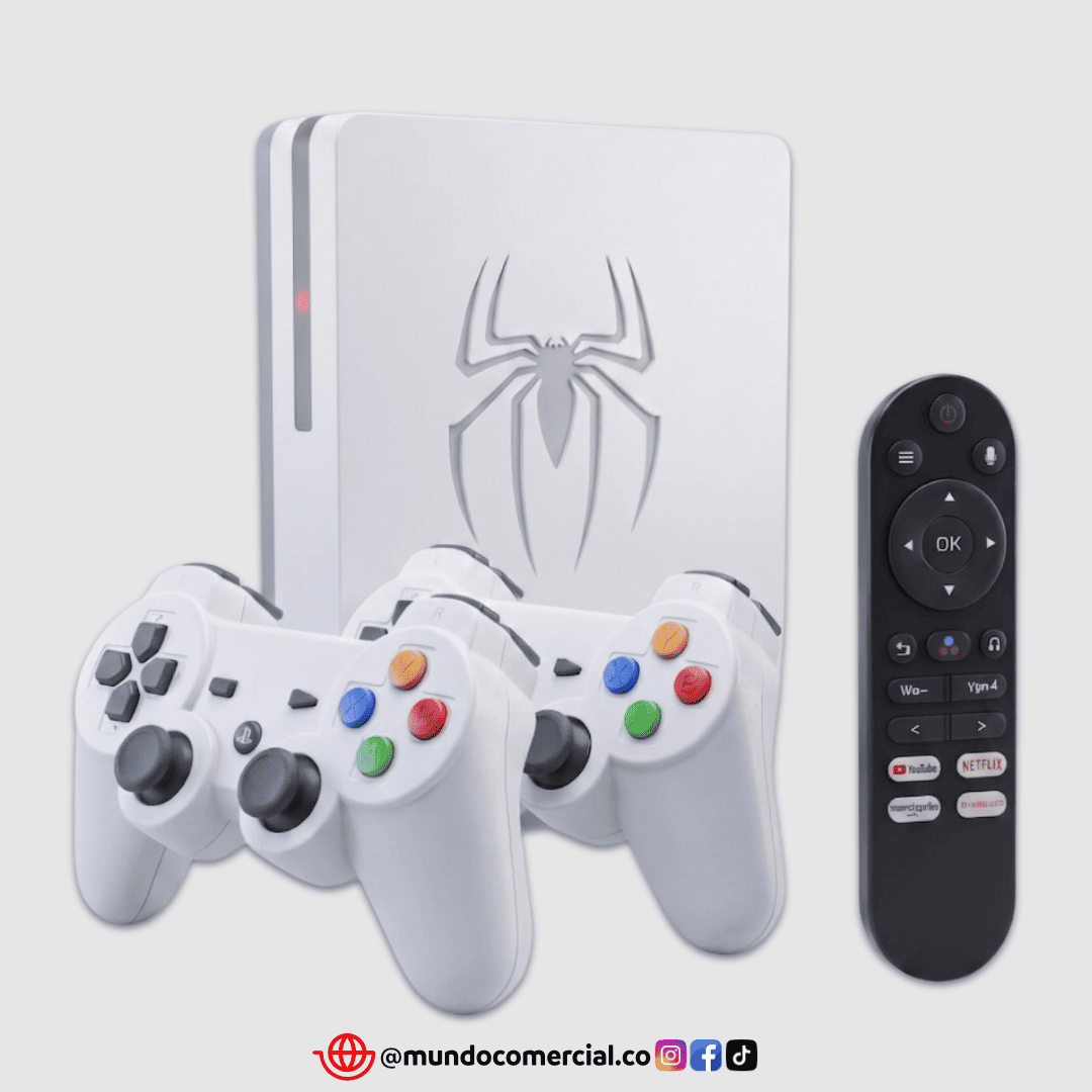 Game Box G7 (Edición Araña) Smart TV + Consola Retro | Más de 25.000 Juegos Clásicos Incluidos