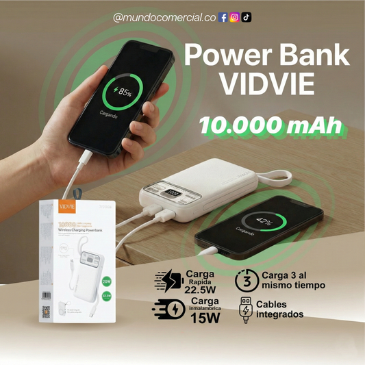 Power Bank Inalámbrico  – Carga Rápida