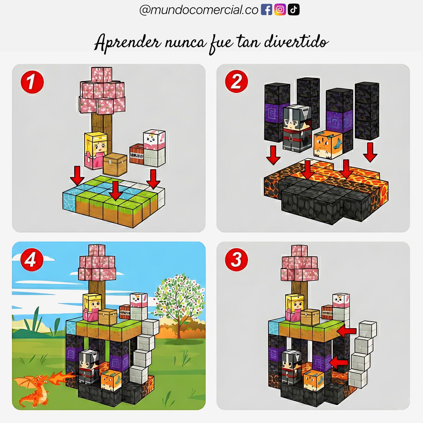 Cubos Magnéticos STEM 100 Piezas – Animales Educativos