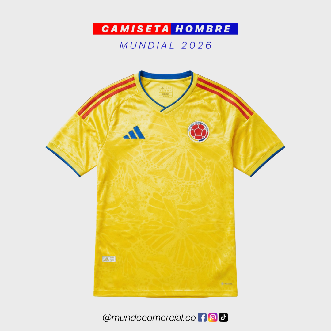 Camiseta Hombre Oficial Colombia Mundial 2026 – Tipo Jugador