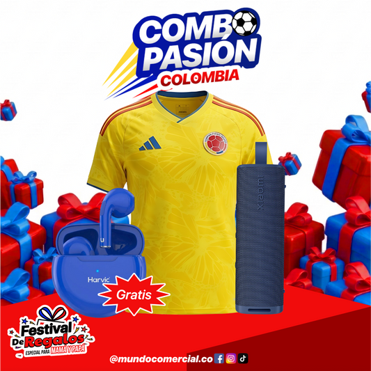 Combo para Papá Pasión Colombia | Camiseta Colombia + Xiaomi Sound Outdoor