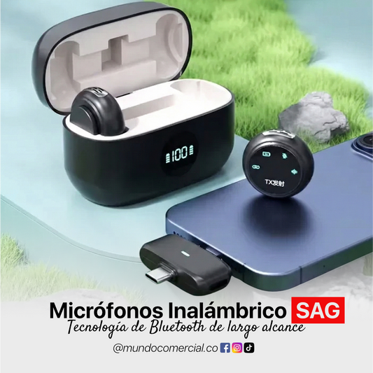 Micrófono Inalámbrico 2 en 1 | SAG K31 Pro | Pantalla LED