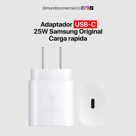 Adaptador USB-C 25W Samsung Original – Super Fast Charging