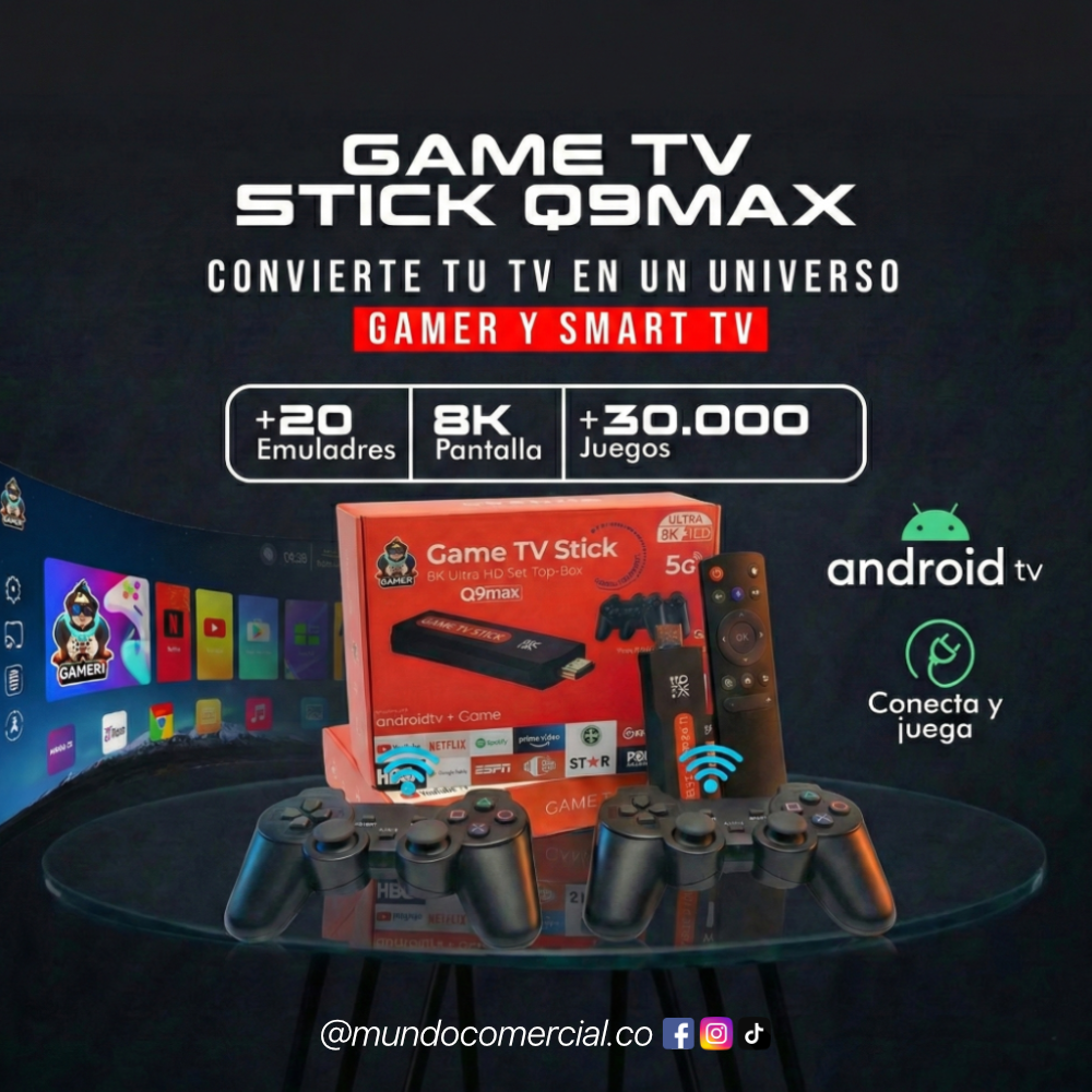 Consola Game TV Stick 8K Pro Max™ – Consola + Smart TV en un Solo Dispositivo