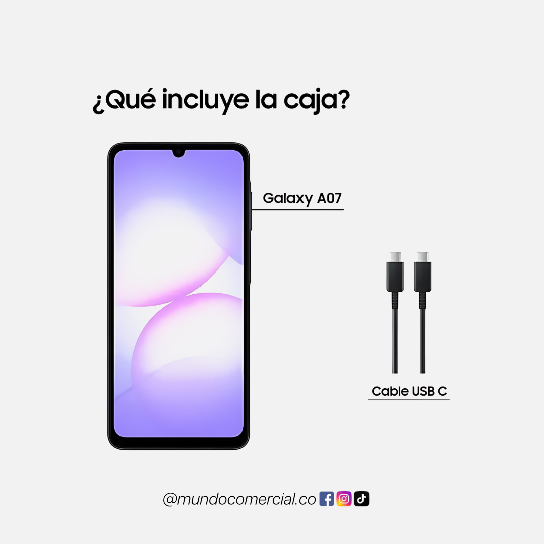 Celular Samsung Galaxy A07 128GB – 4GB RAM -  Lo Esencial al Mejor Precio