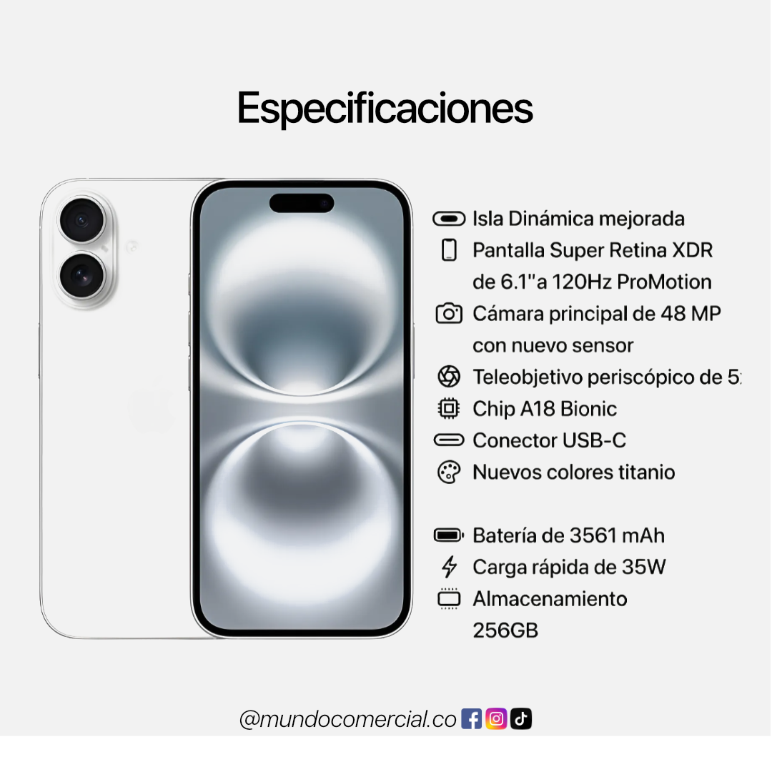 Celular iPhone 16 128GB – La Nueva Generación de Apple