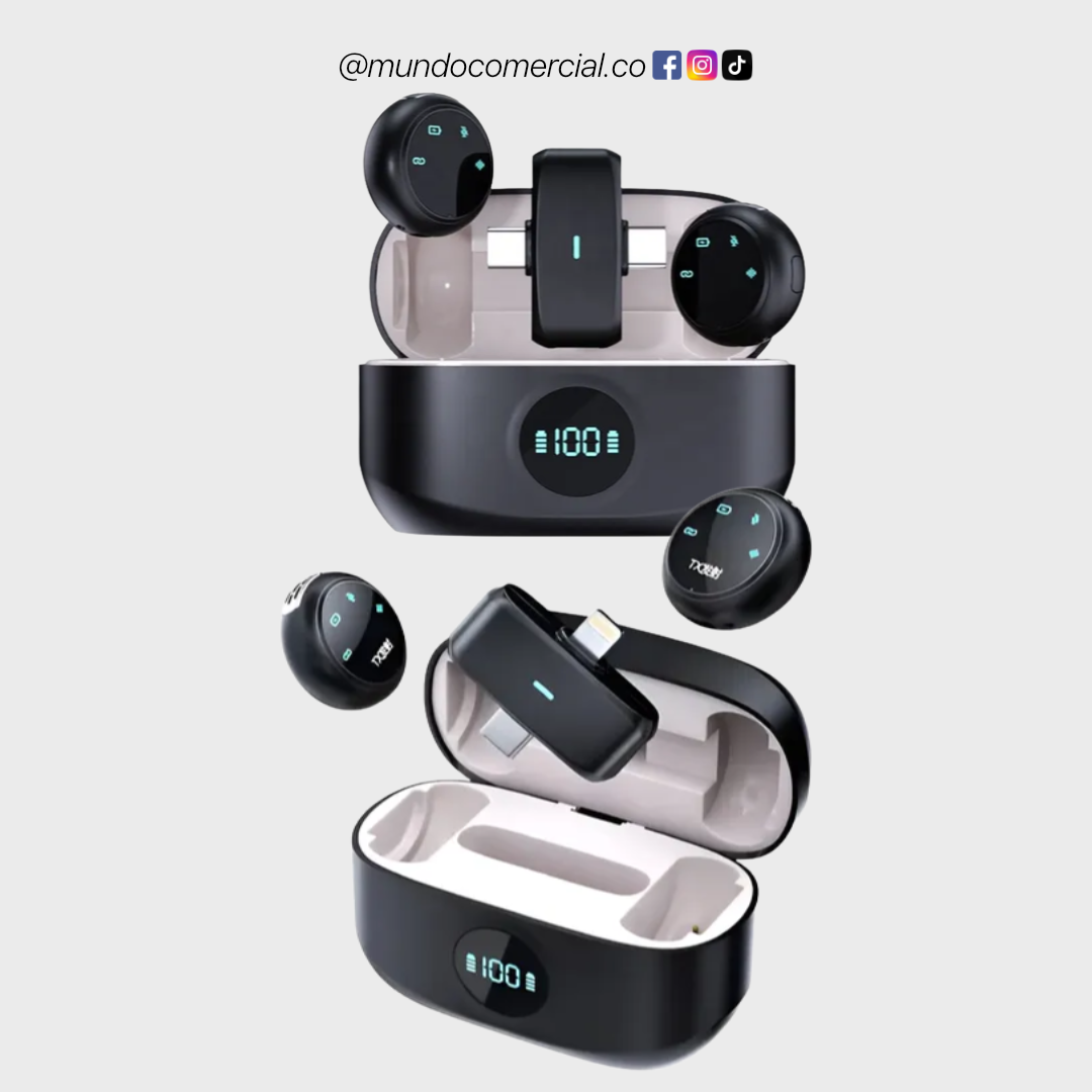 Micrófono Inalámbrico 2 en 1 | SAG K31 Pro | Pantalla LED